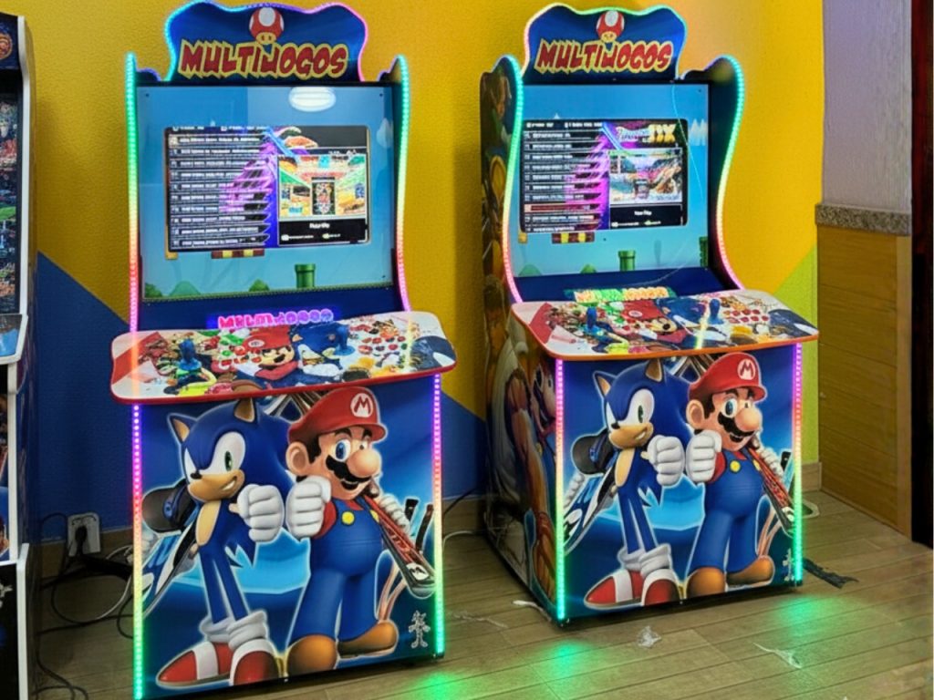 Máquinas multi jogos Sonic e Super Mario