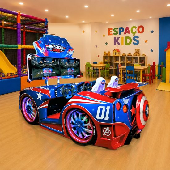 Simulador de Corrida Duplo American Car - Diversões Coringa